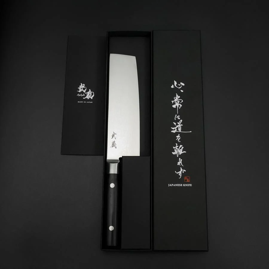 Nakiri VG-10 Damast Runder Westlicher Schwarzer Griff 170mm - Image 8