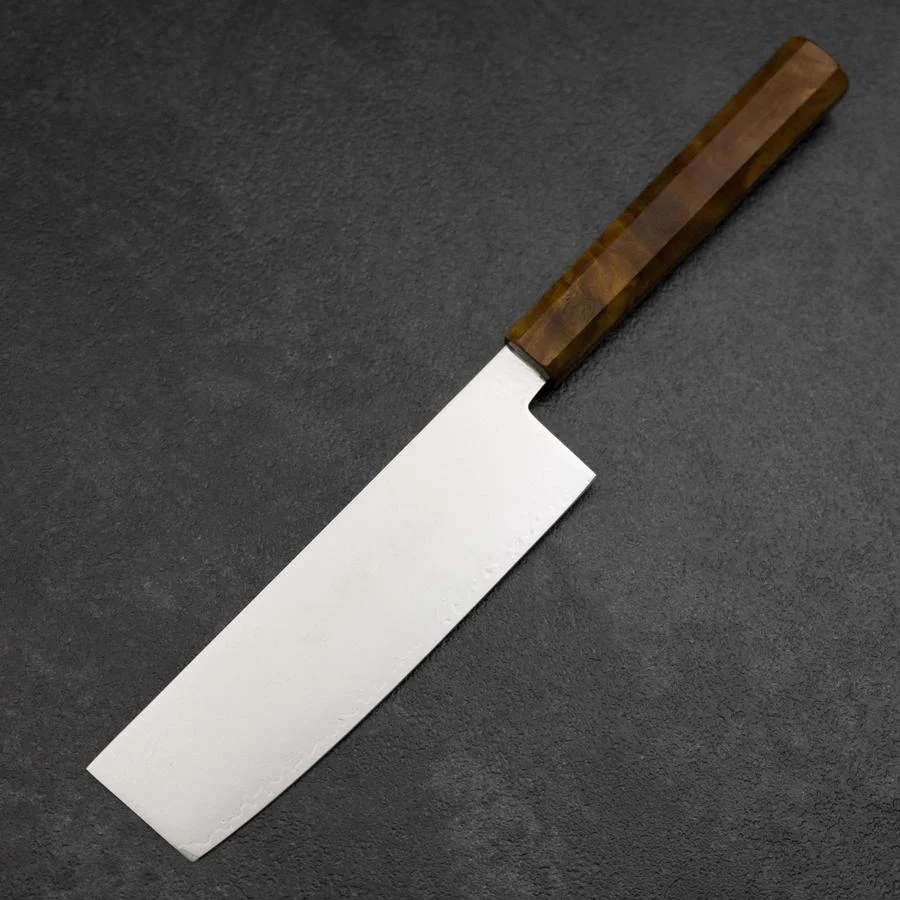 Nakiri VG-10 Damast Gelb-Brauner Birkenholz Griff 170mm - Image 2