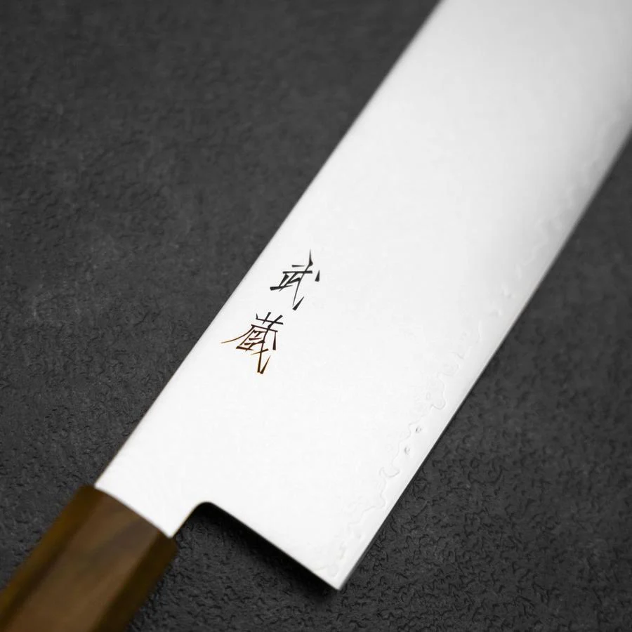 Nakiri VG-10 Damast Gelb-Brauner Birkenholz Griff 170mm - Image 3