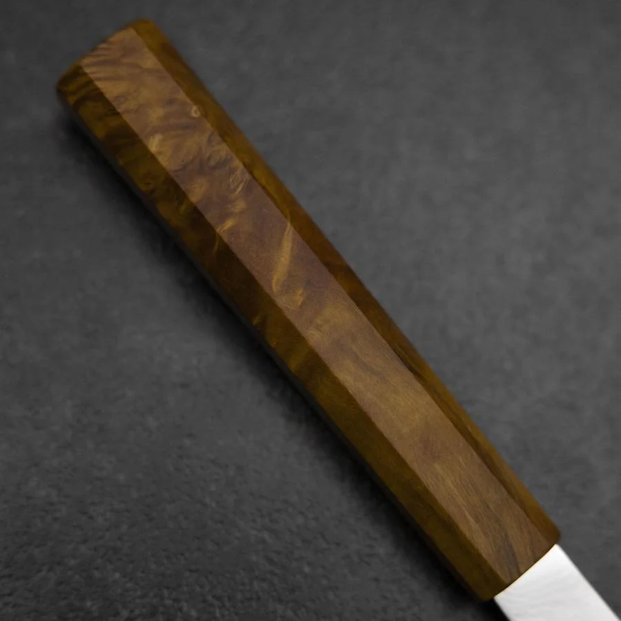 Nakiri VG-10 Damast Gelb-Brauner Birkenholz Griff 170mm - Image 6