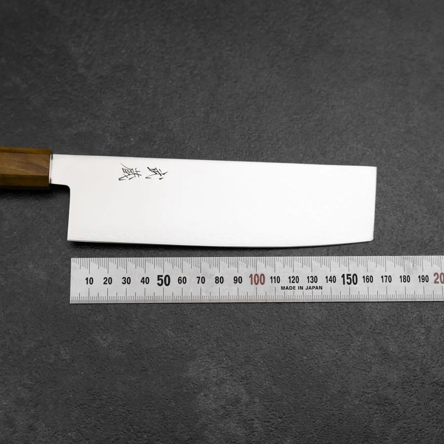 Nakiri VG-10 Damast Gelb-Brauner Birkenholz Griff 170mm - Image 7