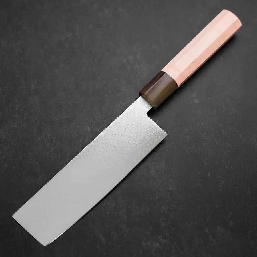 Nakiri VG-10 Damast Hellrosa Büffelhorn und Ahornholz Griff 170mm - Image 2