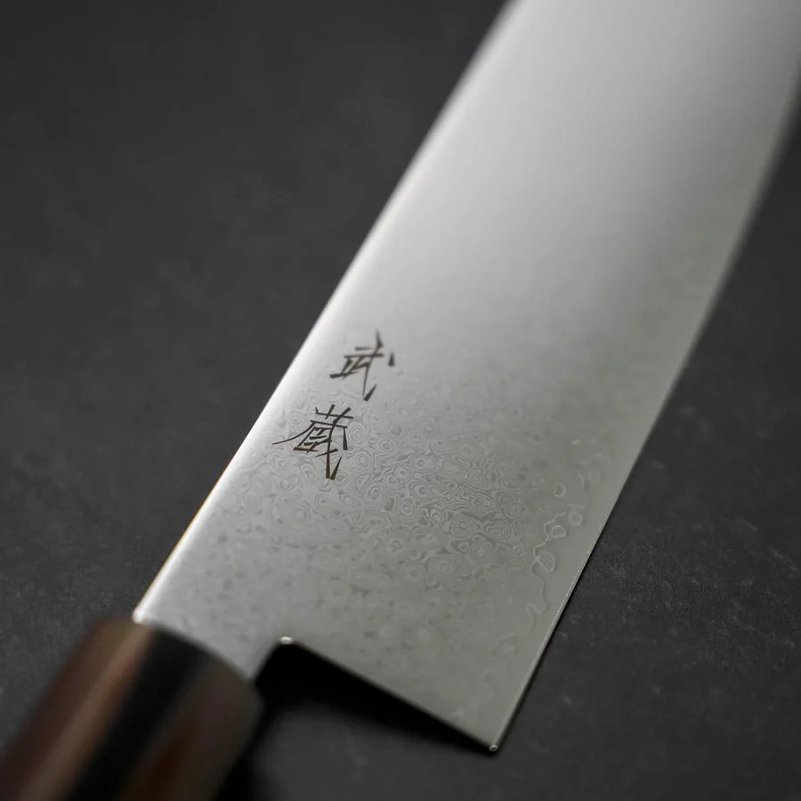 Nakiri VG-10 Damast Hellrosa Büffelhorn und Ahornholz Griff 170mm - Image 3