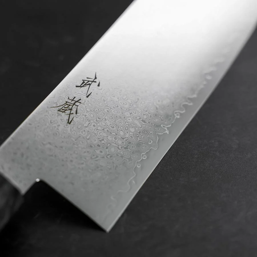 Nakiri VG-10 Damast Grauer Birkenholz Griff 170mm - Image 3