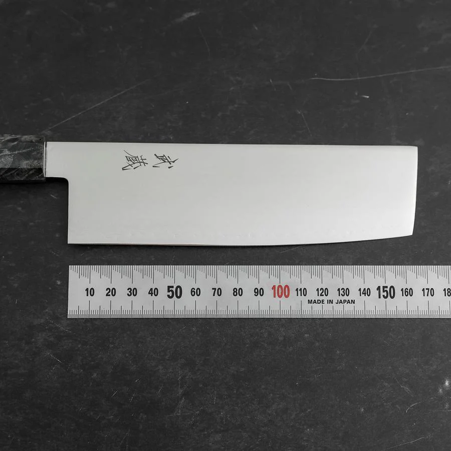 Nakiri VG-10 Damast Grauer Birkenholz Griff 170mm - Image 7