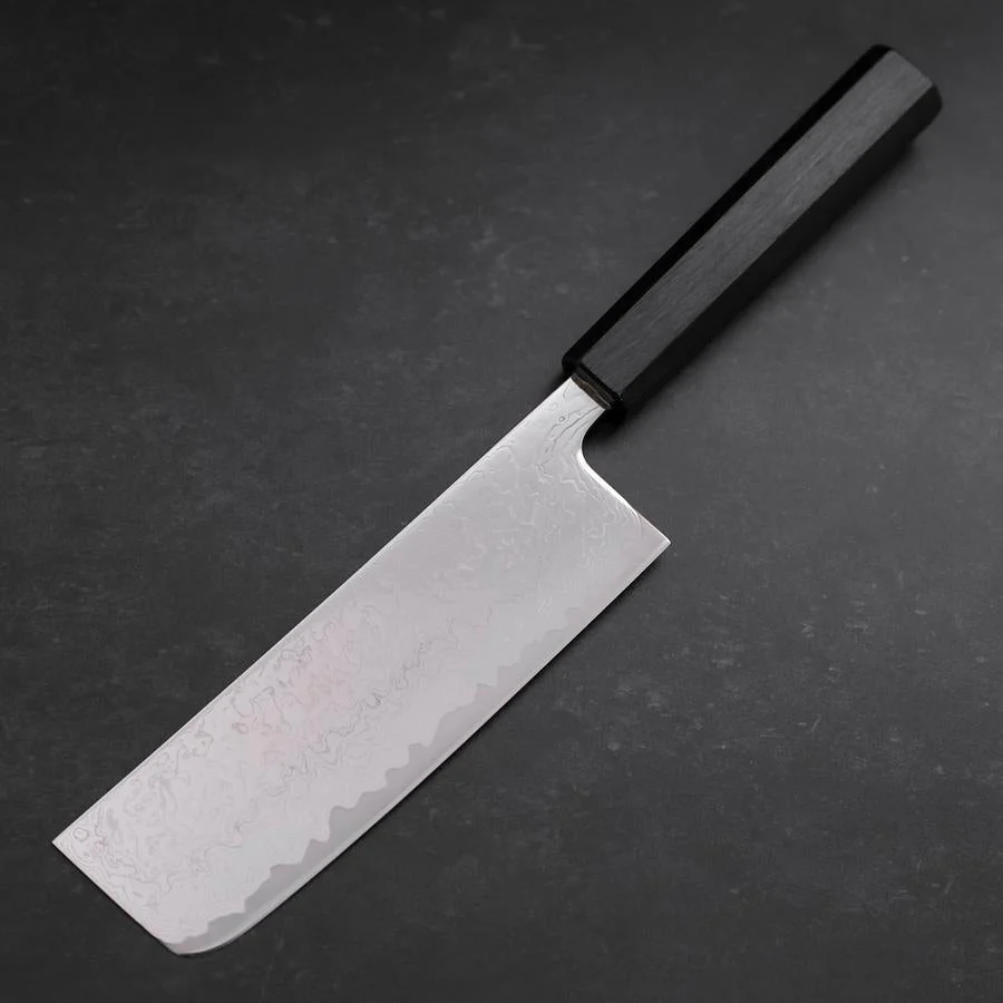 Nakiri VG-10 Damast Dunkelblauer Urushi Griff 165mm - Image 2