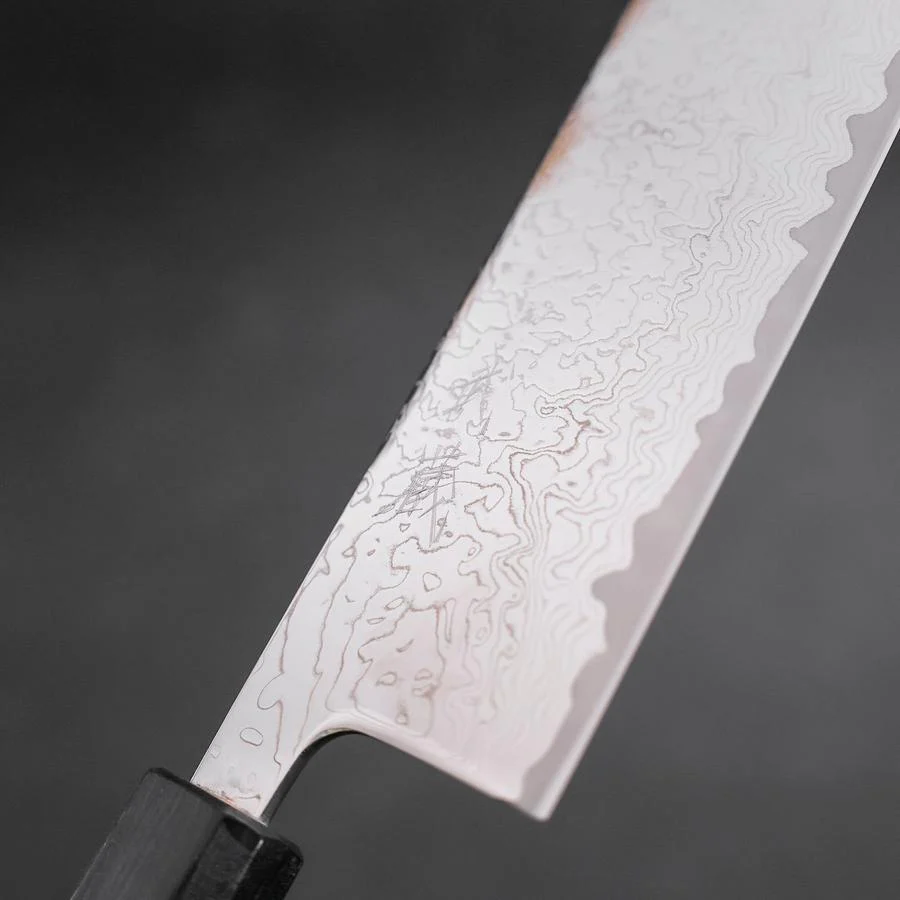 Nakiri VG-10 Damast Dunkelblauer Urushi Griff 165mm - Image 3