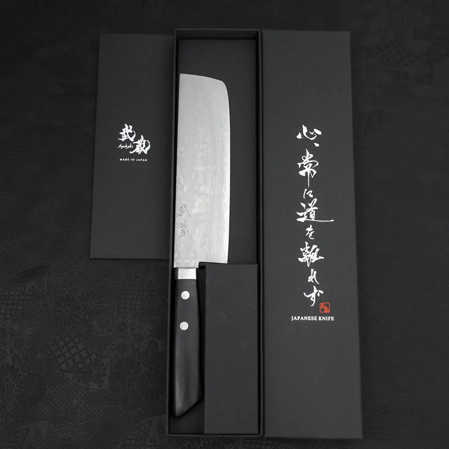 Nakiri VG-10 Damast Schwarzer Westlicher Griff 165mm - Image 8