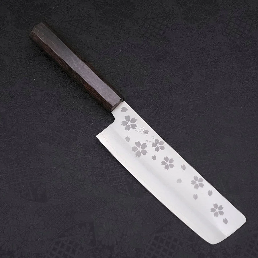 Nakiri VG-10 Poliert Sakura Ebenholz Griff 165mm