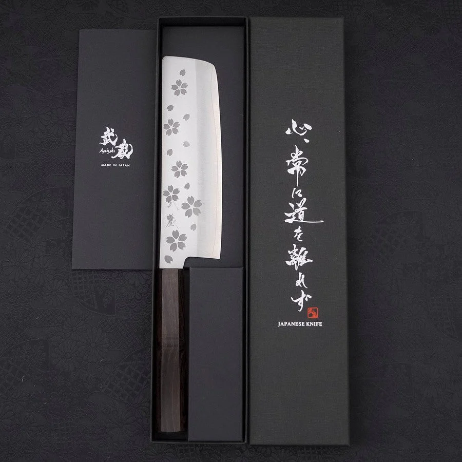 Nakiri VG-10 Poliert Sakura Ebenholz Griff 165mm - Image 8