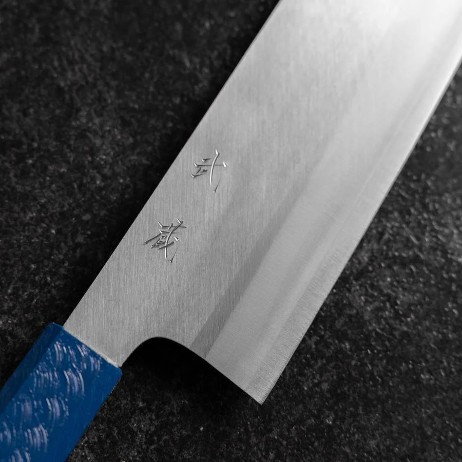 Nakiri AUS-10 Poliert Blauer Urushi Griff 170mm - Image 3
