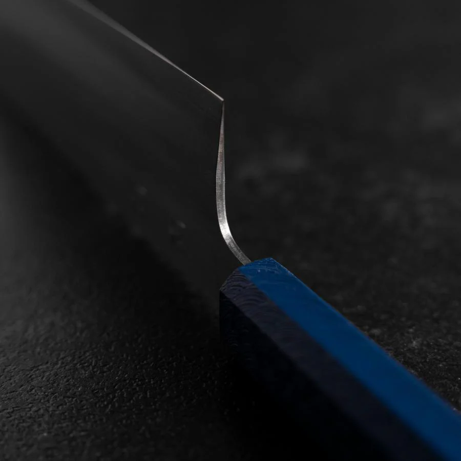Nakiri AUS-10 Poliert Blauer Urushi Griff 170mm - Image 4