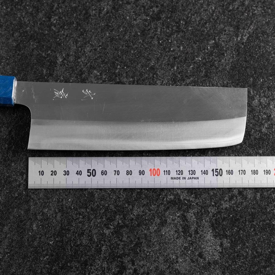 Nakiri AUS-10 Poliert Blauer Urushi Griff 170mm - Image 7