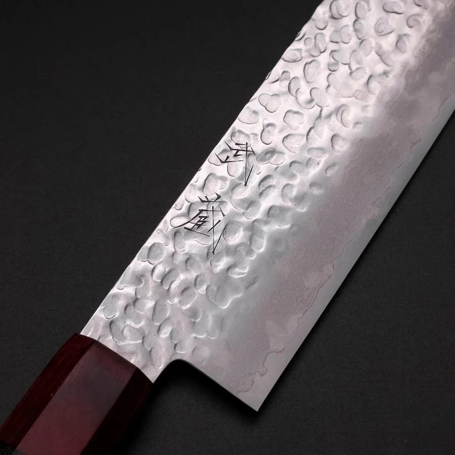Nakiri VG-10 Tsuchime Grauer Rosenholz Griff 165mm - Image 3