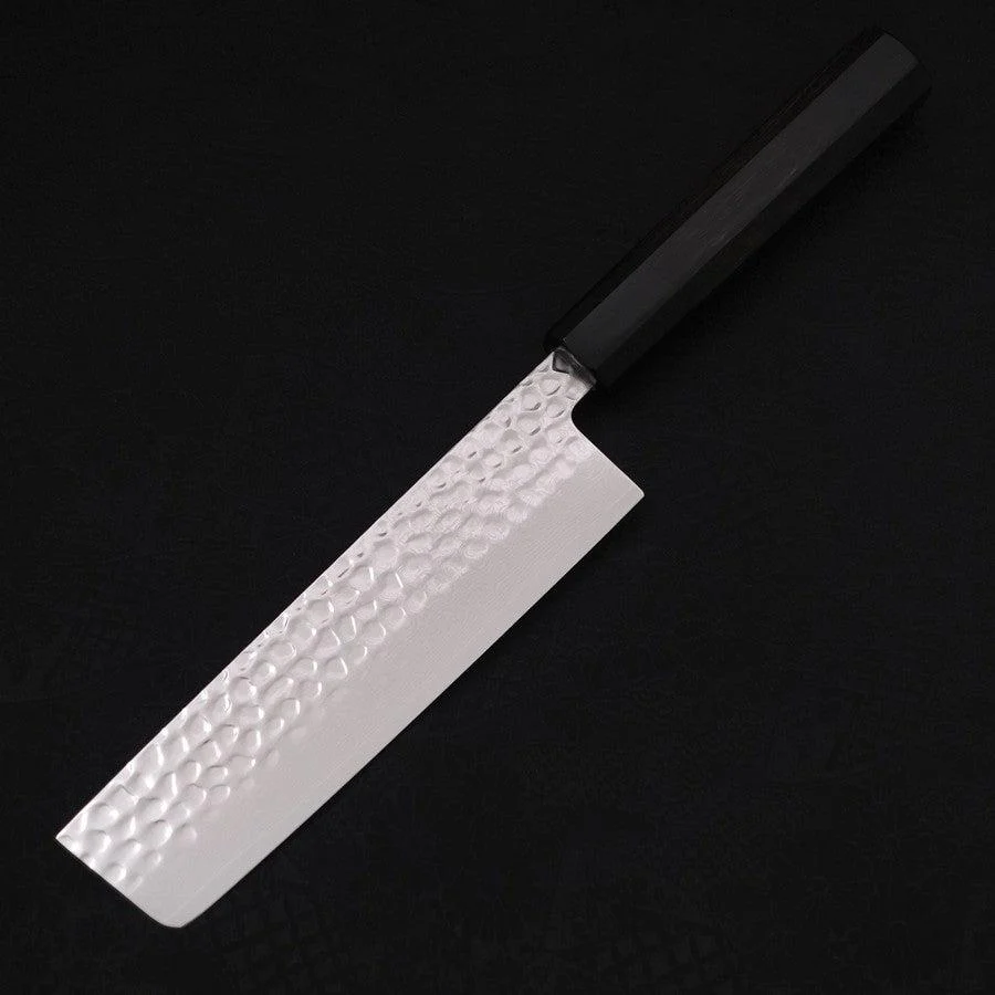 Nakiri VG-10 Tsuchime Damast Büffelhorn und Ebenholz Griff 165mm - Image 2