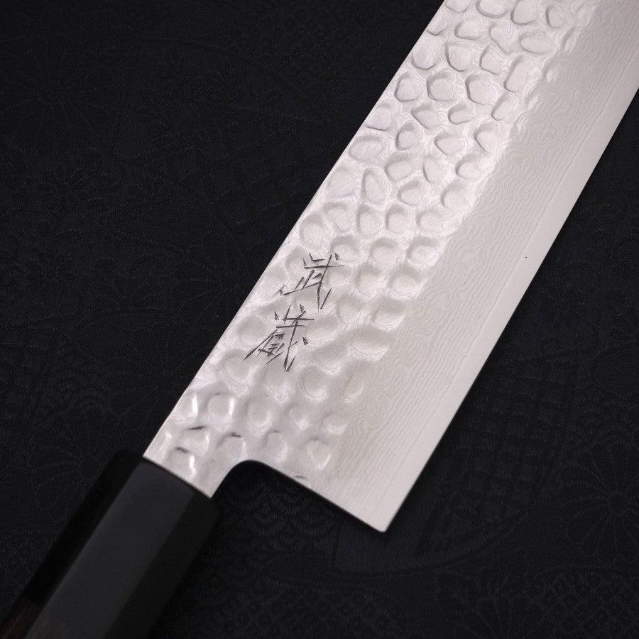 Nakiri VG-10 Tsuchime Damast Büffelhorn und Ebenholz Griff 165mm - Image 3