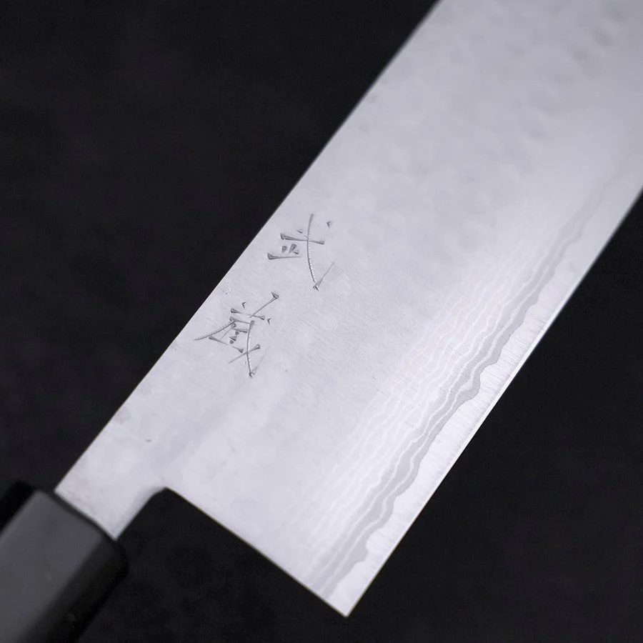 Nakiri VG-10 Tsuchime Damast Walnussholz Griff 165mm - Image 3