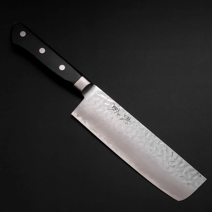 Nakiri VG-10 Tsuchime Damast Schwarzer Westlicher Griff 165mm