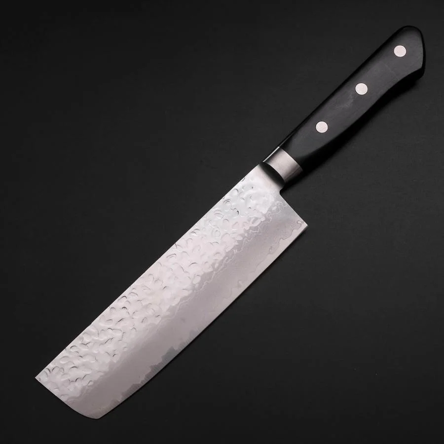 Nakiri VG-10 Tsuchime Damast Schwarzer Westlicher Griff 165mm - Image 2