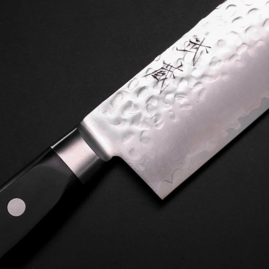 Nakiri VG-10 Tsuchime Damast Schwarzer Westlicher Griff 165mm - Image 3