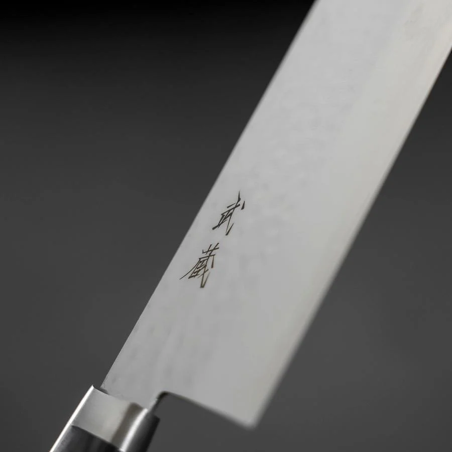 Nakiri VG-10 Tsuchime Damast Blauer Westlicher Griff 165mm - Image 3