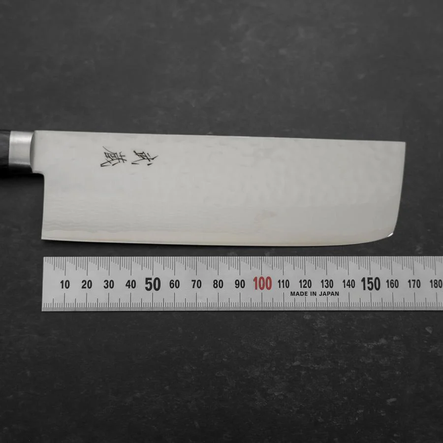 Nakiri VG-10 Tsuchime Damast Blauer Westlicher Griff 165mm - Image 7