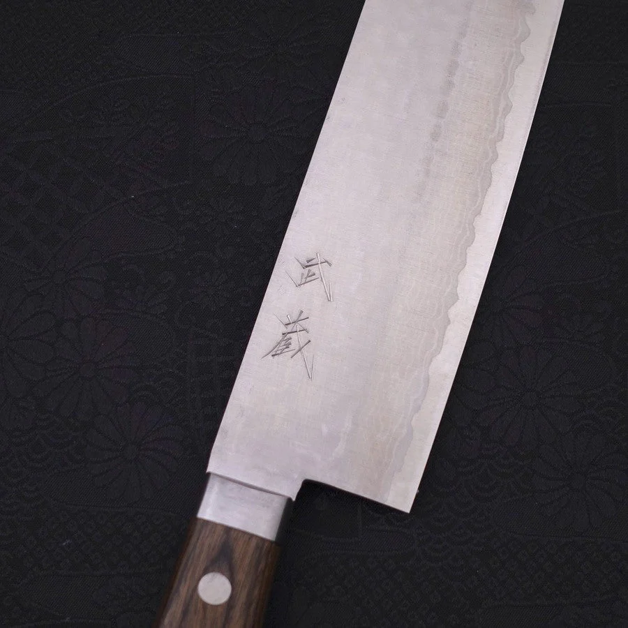 Nakiri VG-10 Tsuchime Damast Brauner Westlicher Griff 165mm - Image 3