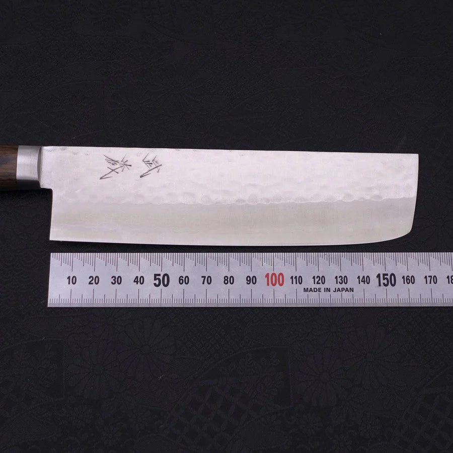 Nakiri VG-10 Tsuchime Damast Brauner Westlicher Griff 165mm - Image 7