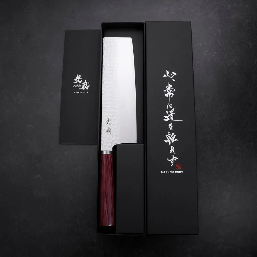 Nakiri VG-10 Tsuchime Runder Lila Griff 180mm - Image 8