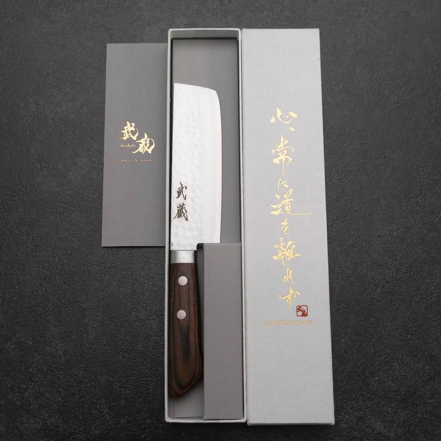 Nakiri VG-10 Tsuchime Westlicher Mahagoni Griff 125mm - Image 8