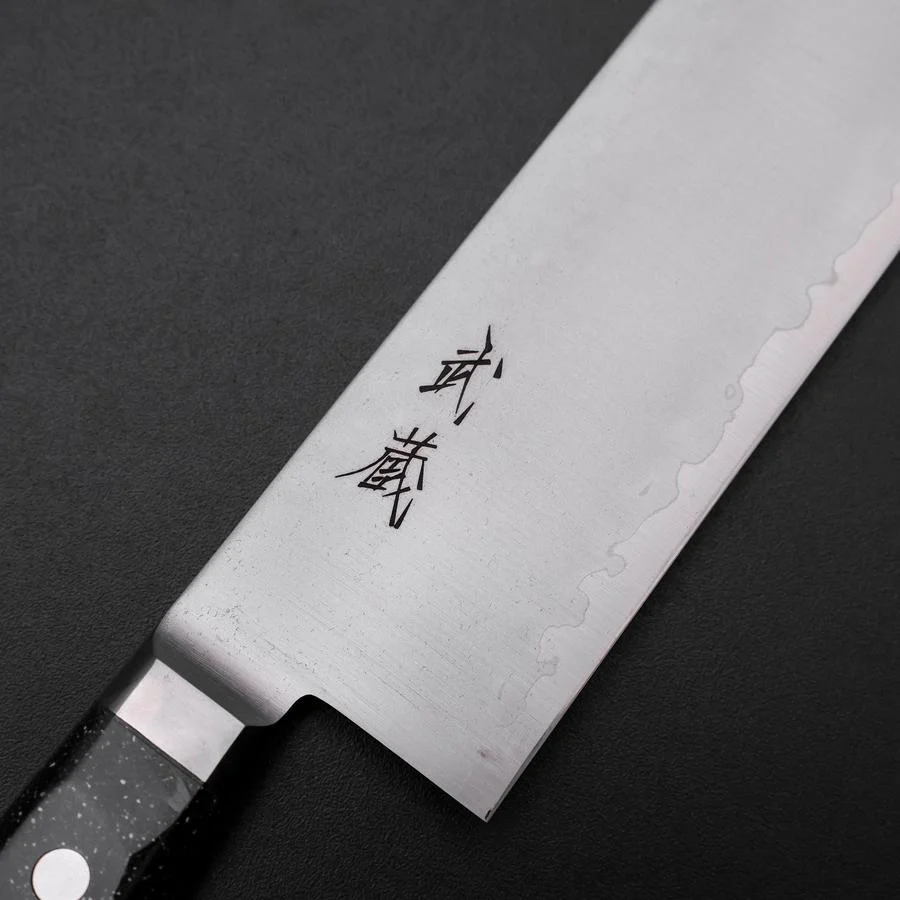 Nakiri VG-5 Tsuchime Westlicher Schwarzer Marmor Griff 170mm - Image 3