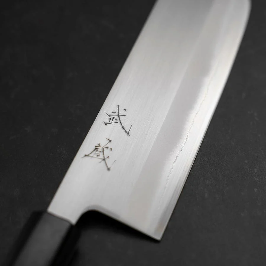 Nakiri White Steel #1 Edelstahlummantelung Büffelhorn und Magnolienholz Griff 165mm - Image 3