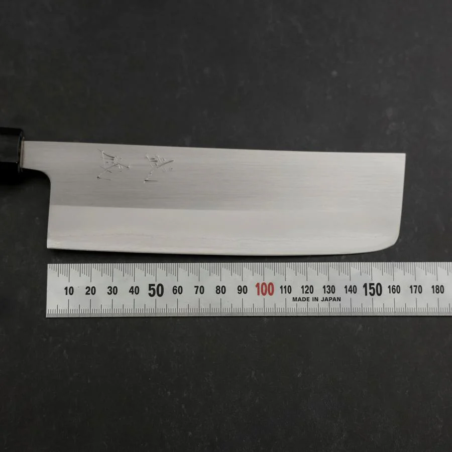 Nakiri White Steel #1 Edelstahlummantelung Büffelhorn und Magnolienholz Griff 165mm - Image 7