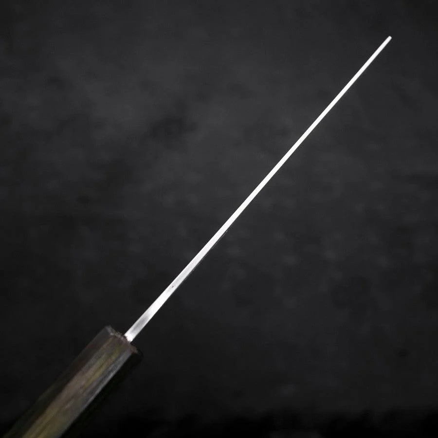 Nakiri White Steel #1 Edelstahlummantelung Poliert Grüner Urushi Griff 165mm - Image 7