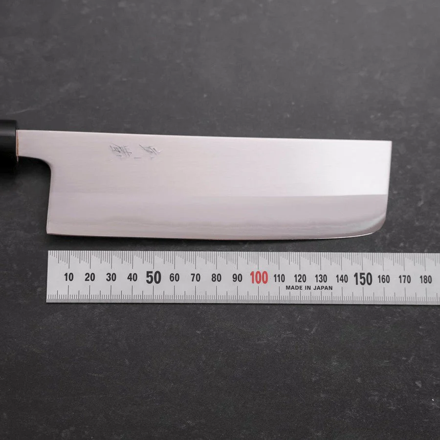 Nakiri White Steel #1 Poliert Büffelhorn und Magnolienholz Griff 165mm - Image 7