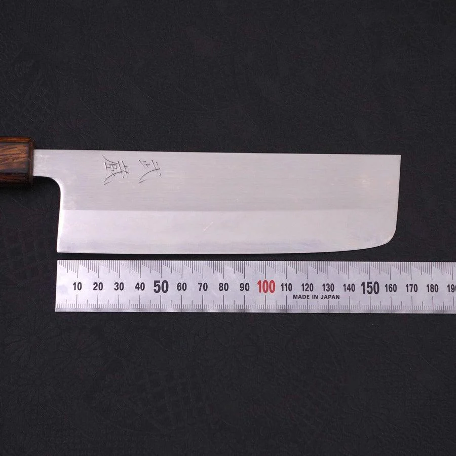 Nakiri White Steel #1 Poliert Sumi Urushi Griff 165mm - Image 7