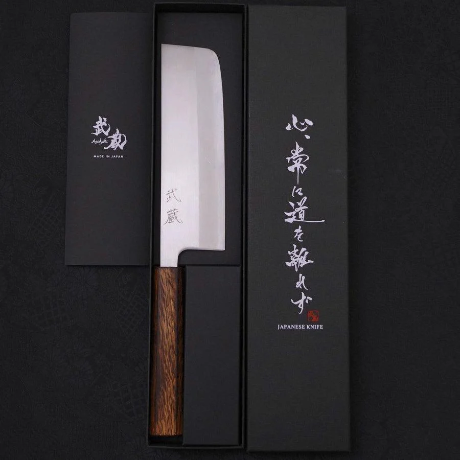 Nakiri White Steel #1 Poliert Sumi Urushi Griff 165mm - Image 8