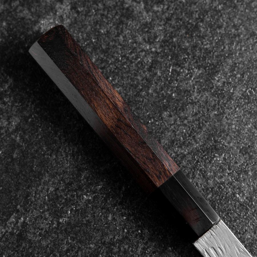 Nakiri White Steel #1 Tsuchime Büffelhorn und Ebenholz Griff 165mm - Image 6