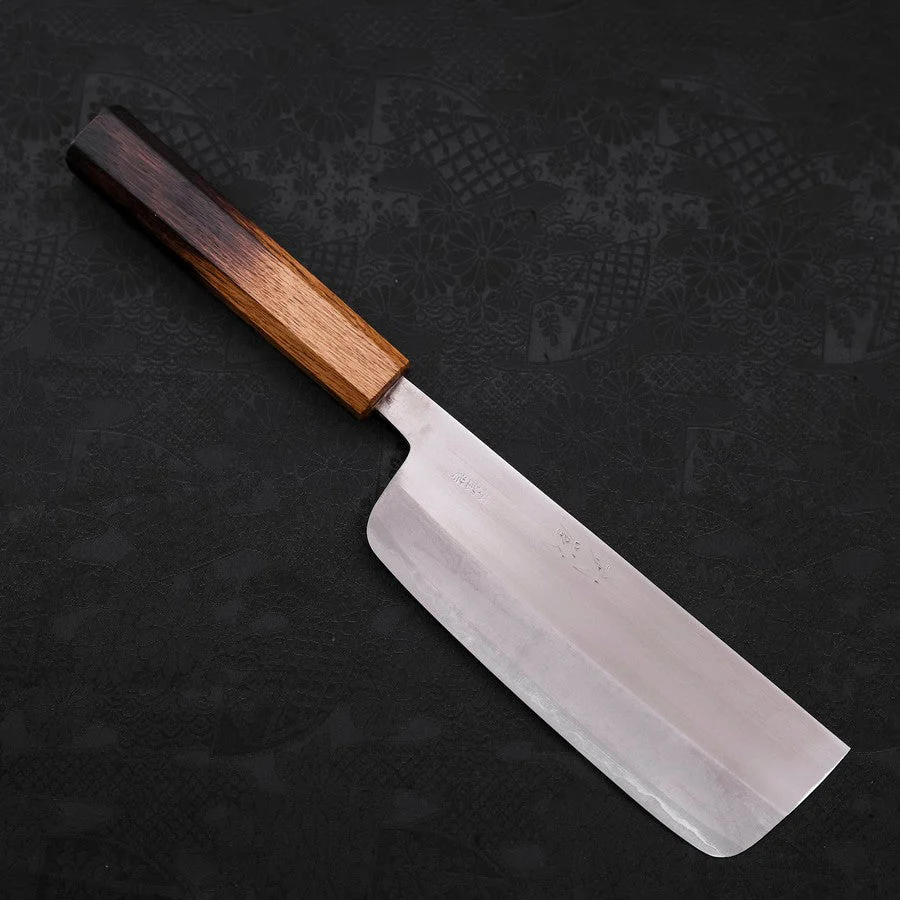 Nakiri White Steel #2 Edelstahlummantelung Poliert Yaki Urushi Griff 165mm