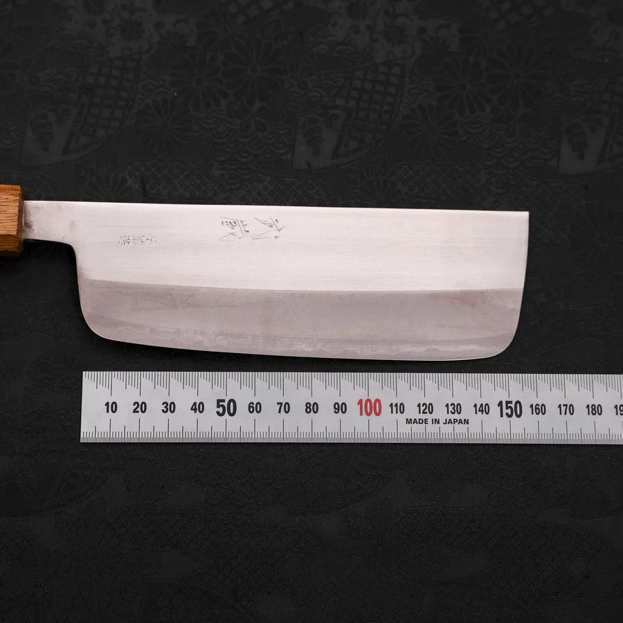 Nakiri White Steel #2 Edelstahlummantelung Poliert Yaki Urushi Griff 165mm - Image 7
