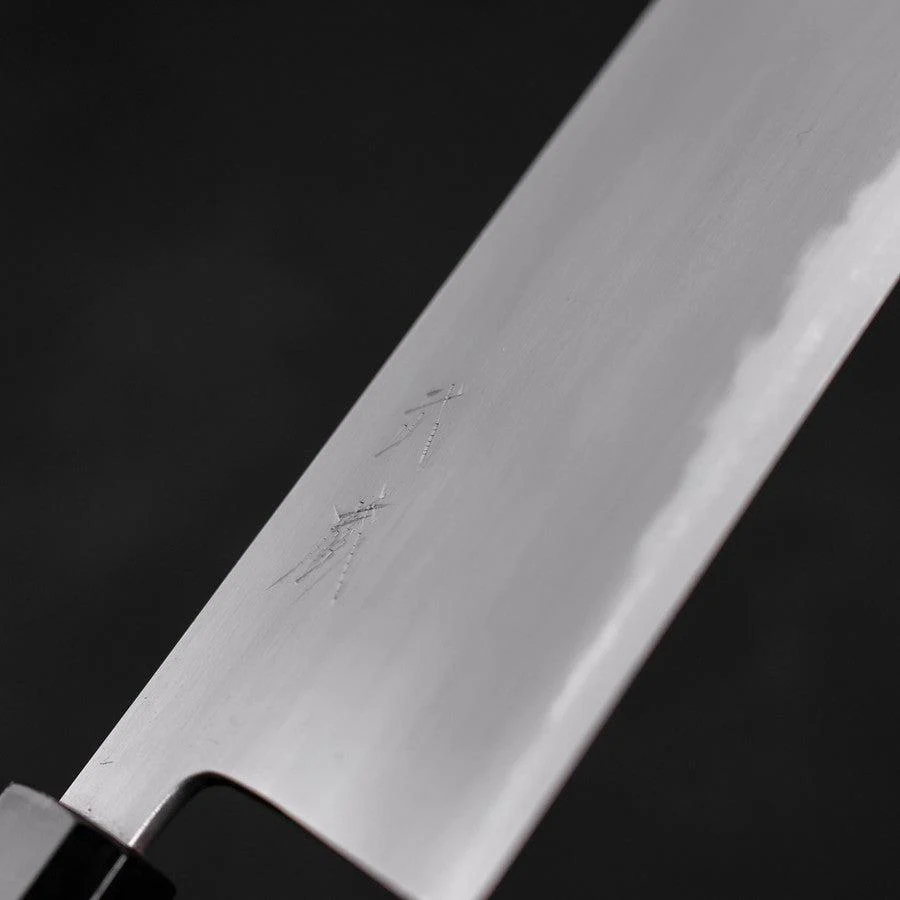 Nakiri White Steel #2 Kasumi Büffelhorn und Teakholz Griff 165mm - Image 3