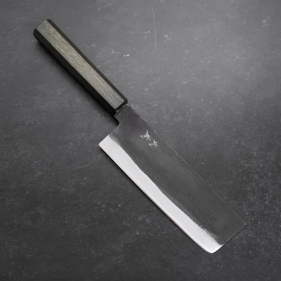 Nakiri White Steel #2 Kurouchi Grüner Urushi Griff 165mm