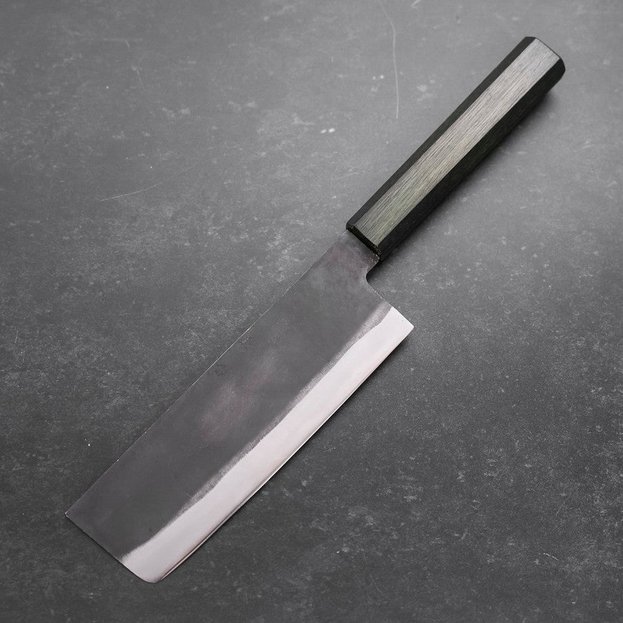 Nakiri White Steel #2 Kurouchi Grüner Urushi Griff 165mm - Image 2
