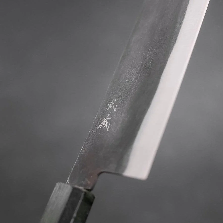 Nakiri White Steel #2 Kurouchi Grüner Urushi Griff 165mm - Image 3