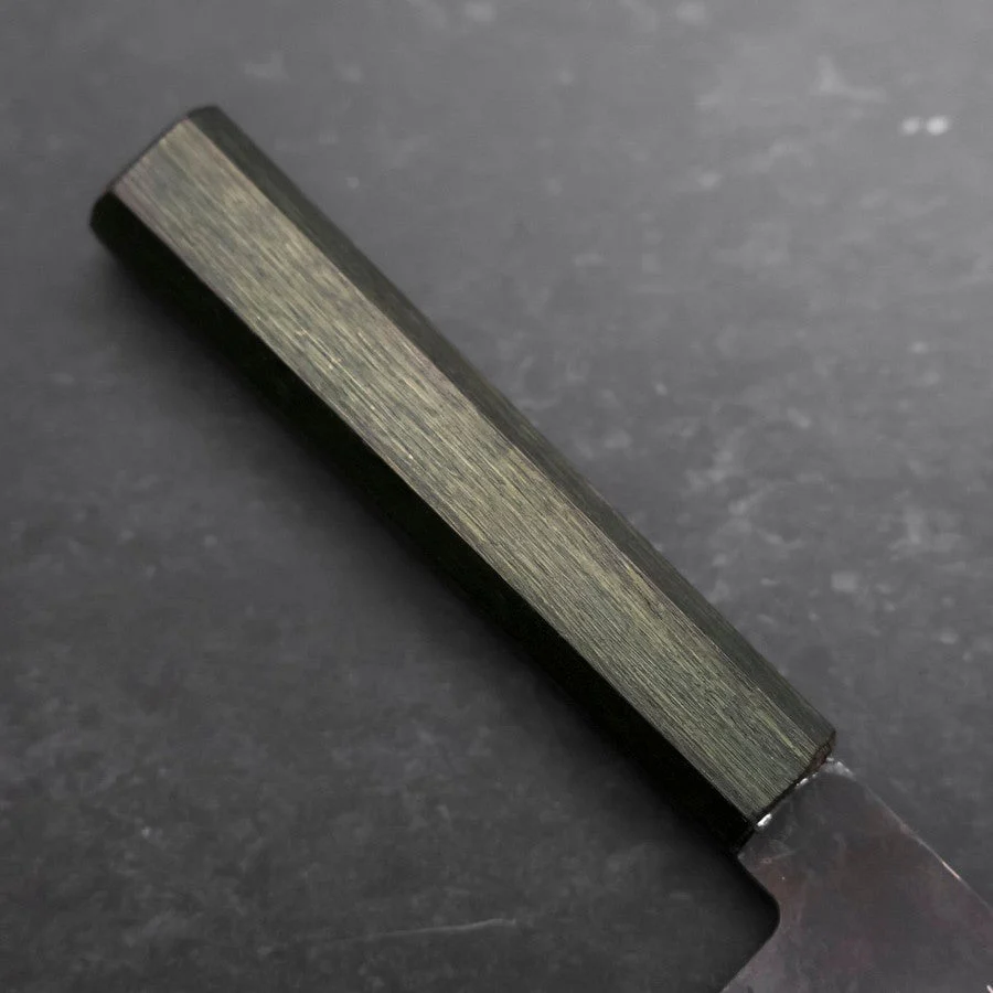Nakiri White Steel #2 Kurouchi Grüner Urushi Griff 165mm - Image 6
