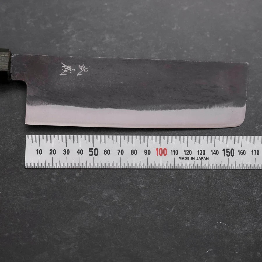 Nakiri White Steel #2 Kurouchi Grüner Urushi Griff 165mm - Image 7