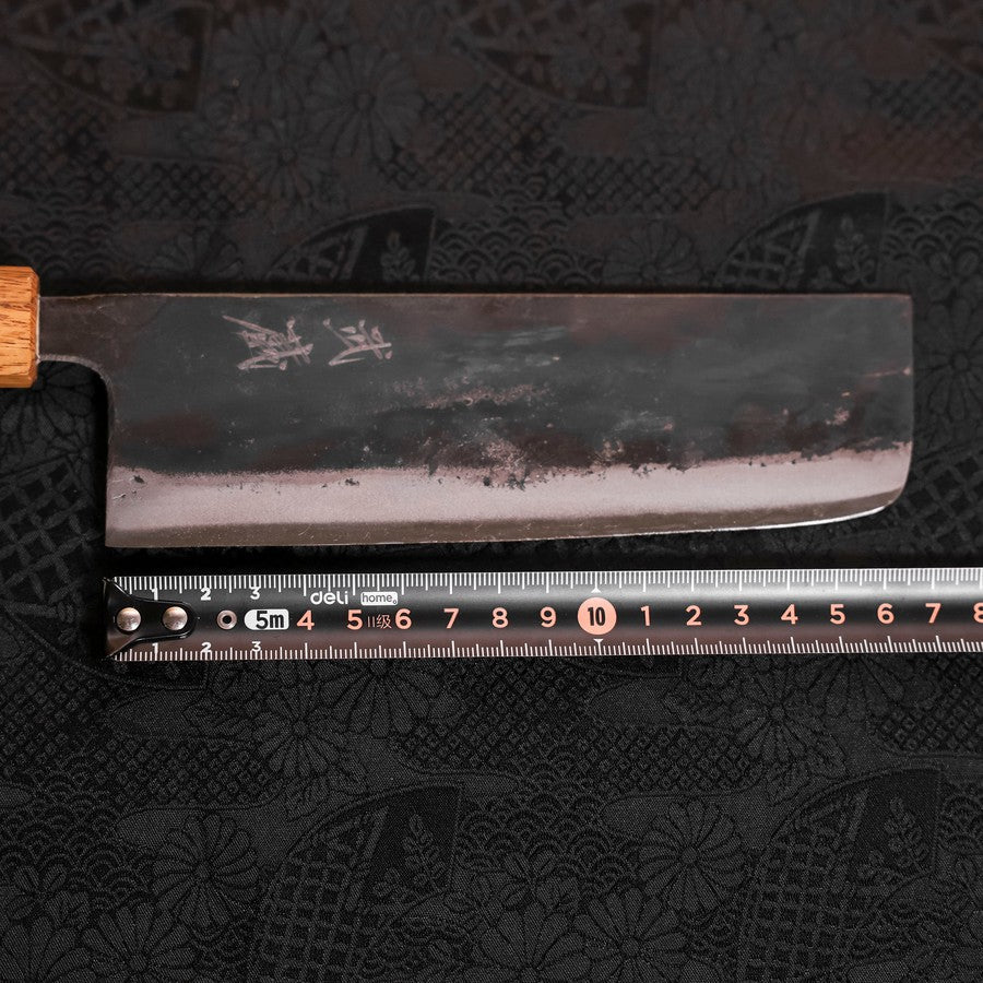 Nakiri White Steel #2 Kurouchi Eichenholz Griff 165mm - Image 7
