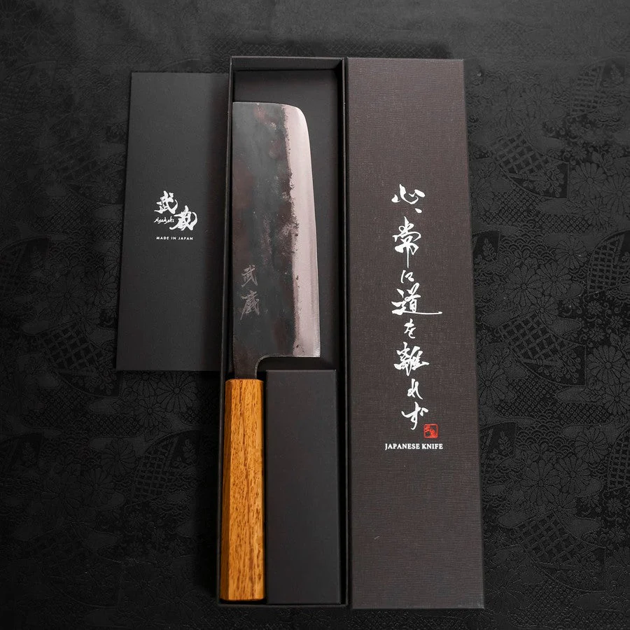 Nakiri White Steel #2 Kurouchi Eichenholz Griff 165mm - Image 8