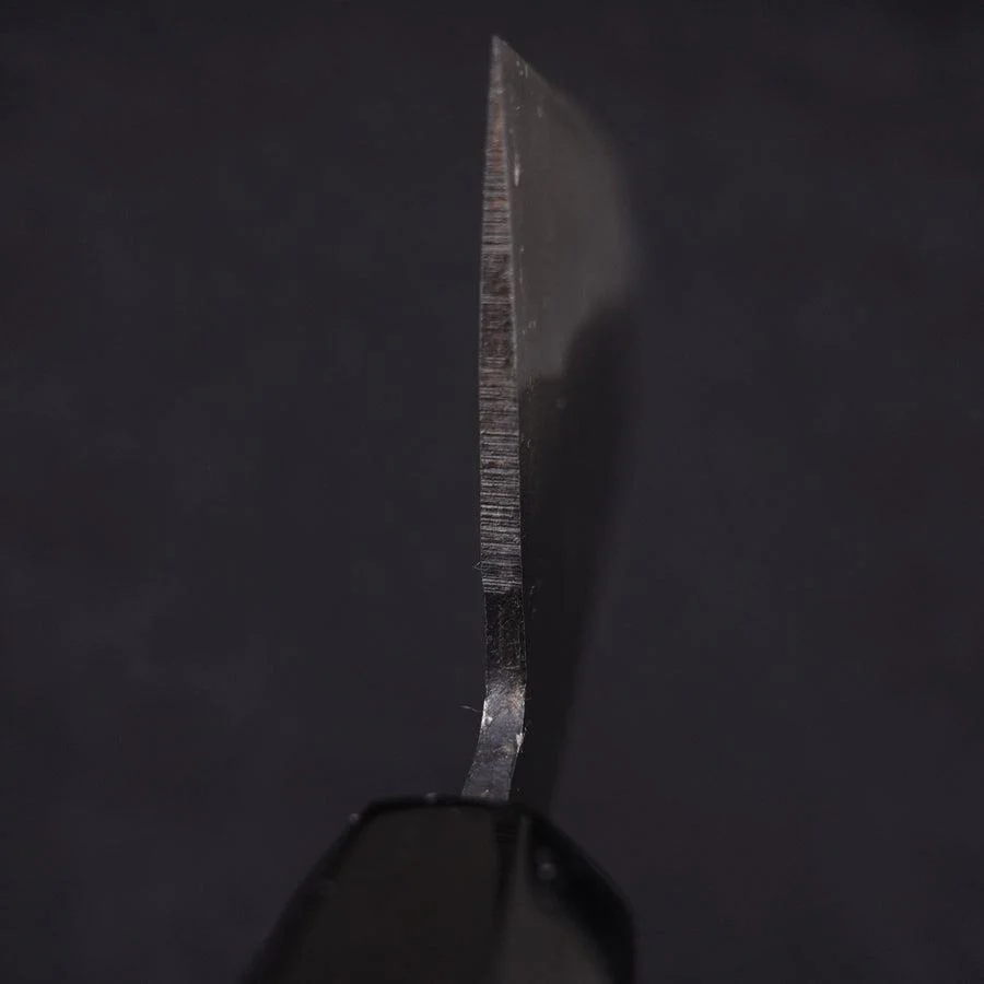 Nakiri White Steel #2 Kurouchi Chokin "Schlange In Sakura" Büffelhorn und Ebenholz Griff 165mm - Image 5