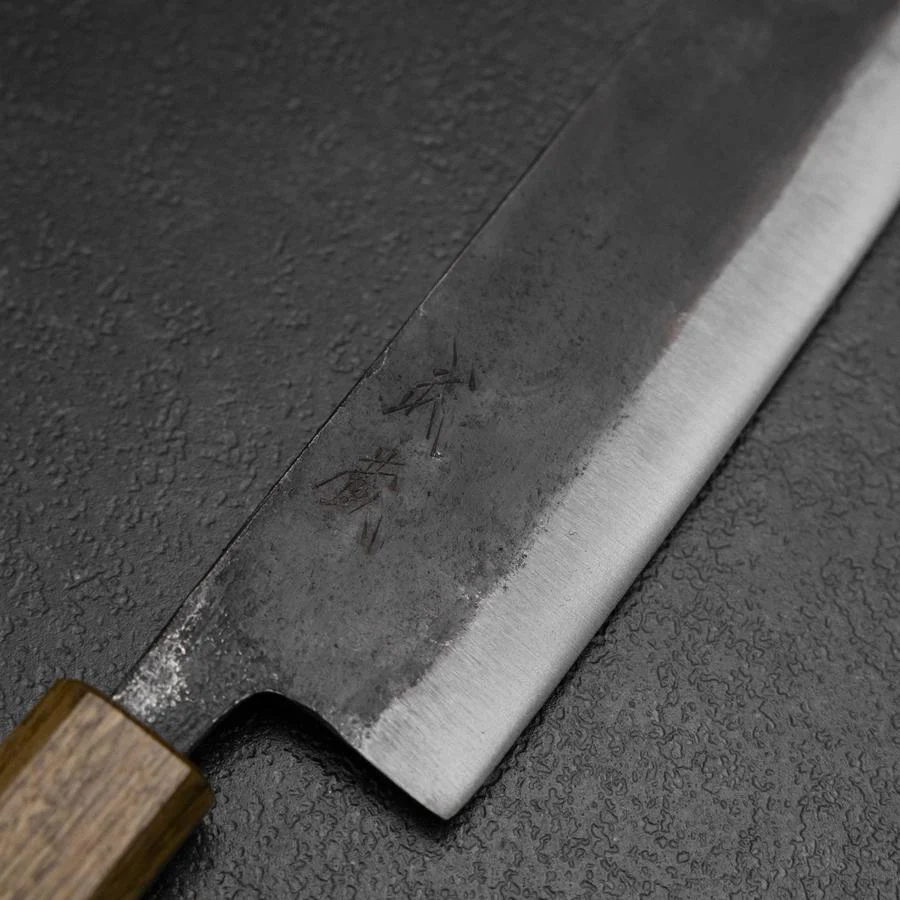 Nakiri White Steel #2 Kurouchi Yaki Urushi Griff 135mm - Image 3